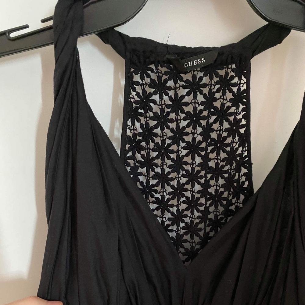 Guess Black Dress with embroidered flowers